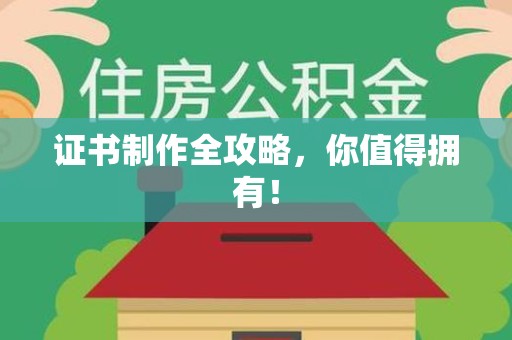 共青城证书制作全攻略，你值得拥有！